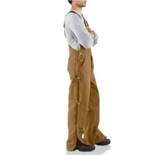 Men's Carhartt Duck Zip-to-Thigh Unlined Bib Overalls - Image 3