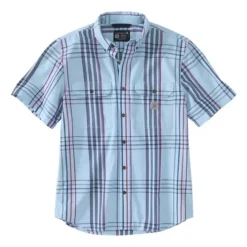 Men's Carhartt Loose Fit Midweight Short-Sleeve Plaid Shirt