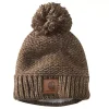 Women's Carhartt Rib Knit Sherpa-Lined Pom-Pom Beanie