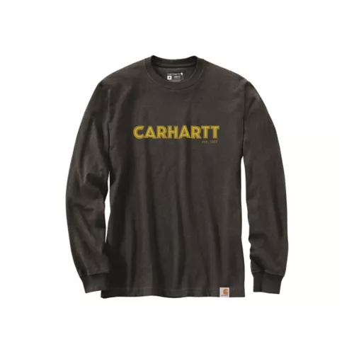 Men's Carhartt Loose Fit Heavyweight Logo Graphic Long-Sleeve Shirt