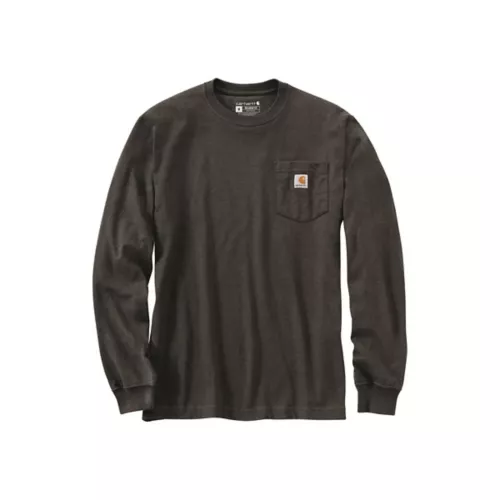 Men's Carhartt Relaxed Fit Heavyweight Pocket Crafted Graphic Long-Sleeve Shirt - Image 2