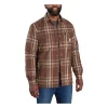 Men's Carhartt Relaxed Fit Flannel Sherpa-Lined Snap-Front Shirt