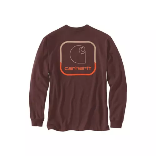Men's Carhartt Loose Fit Heavyweight Long Sleeve Pocket Logo Graphic T-Shirt - Image 2