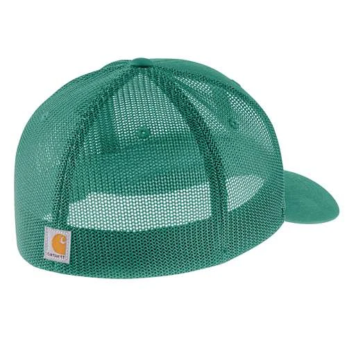 Men's Carhartt Rugged Flex Twill Mesh Back Logo Graphic Flexfit Hat - Image 2