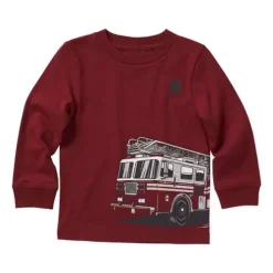 Boys' Carhartt Long-Sleeve Fire Truck T-Shirt