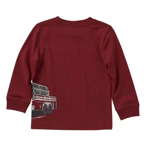 Boys' Carhartt Long-Sleeve Fire Truck T-Shirt - Image 2