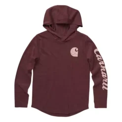 Girls' Carhartt Long-Sleeve Hooded T-Shirt