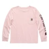 Girls' Carhartt Long-Sleeve Graphic Pocket T-Shirt
