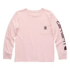 Girls' Carhartt Long-Sleeve Graphic Pocket T-Shirt