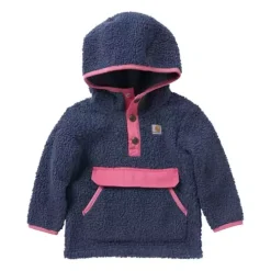 Toddler Girls' Carhartt Fleece Hoodie 1/4 Snap Pullover