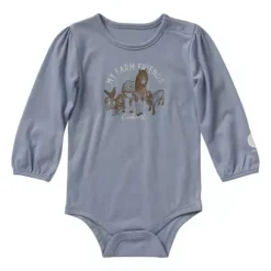 Baby Girls' Carhartt Long-Sleeve My Farm Friends Onesie