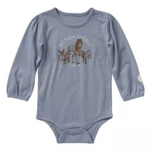 Baby Girls' Carhartt Long-Sleeve My Farm Friends Onesie
