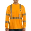 Men's Carhartt High Visibility Force Long Sleeve Class 3 T-Shirt